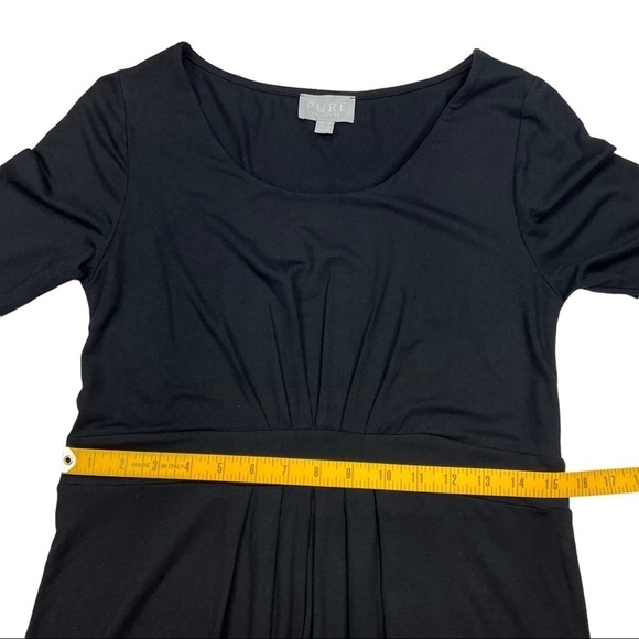 Pure Collection Black MIDI Long Sleeve Dress Size 6 - Picture 5 of 8
